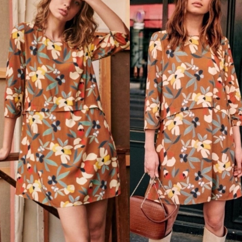 Sezane Dalila Dress in Floral Print - Picture 4 of 14